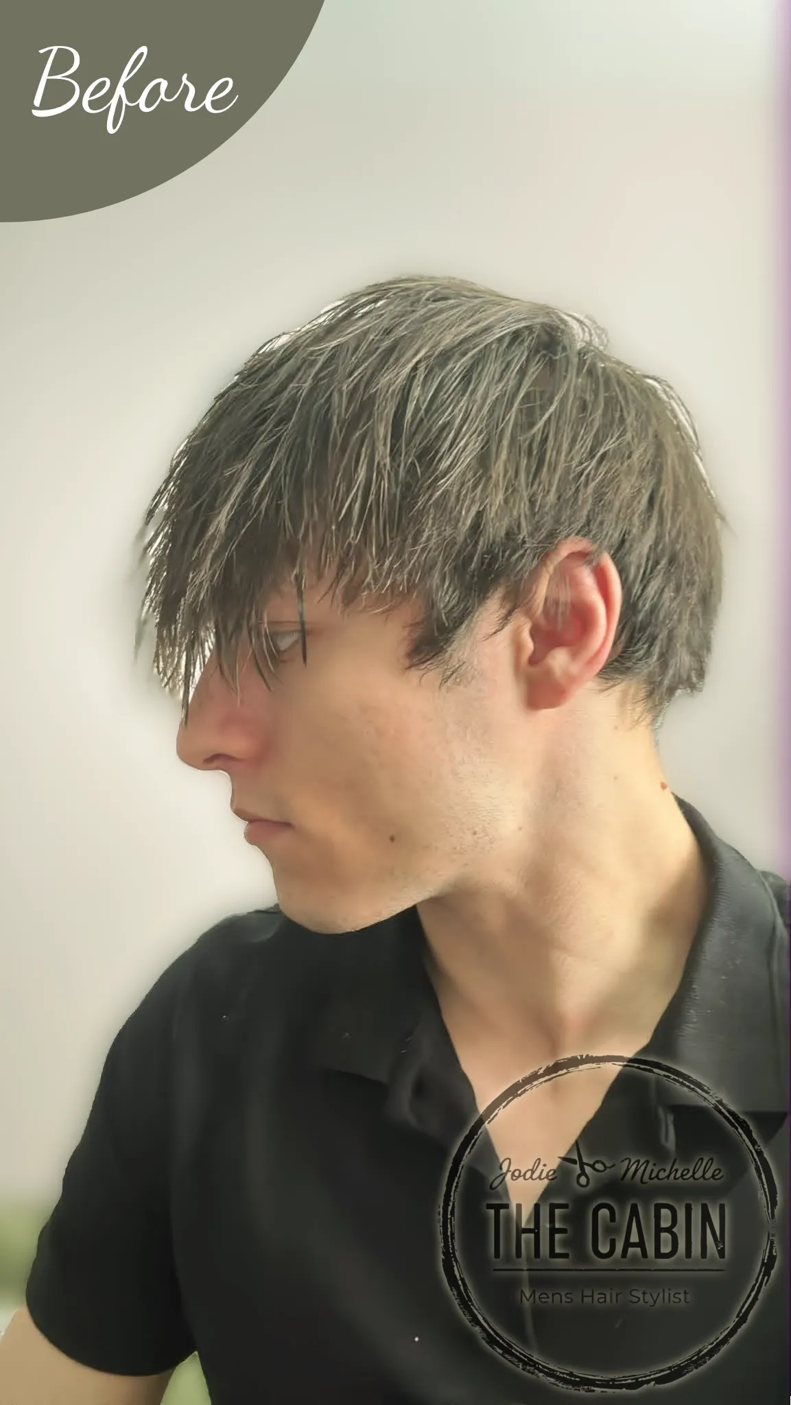 Men's perm styling example